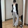 Two-color Vertical Striped Lazy Thin High-waisted Casual Loose Lazy Wind Walking Wide-leg Pants