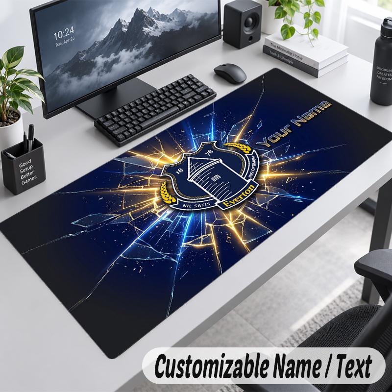 Custom Name Text Mouse Pad Everton FC Personalized Desk Pad For Work And Gaming