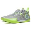 Баскетбольные кроссовки Li Ning Wade Phantom 3 с амортизацией и противоскользящими свойствами, прочные, среднего размера, мужские кроссовки серо-зеленого цвета ABPS041-4