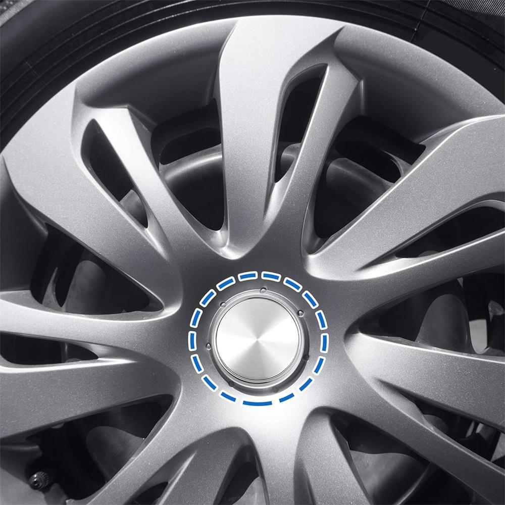 4 шт. Колпачки на центр колеса Универсальные Хромированные Колпаки на ступицу 60 мм Без логотипа Серебристая основа