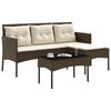 Garden Sofa Set with Cushions 2 pcs Poly Rattan