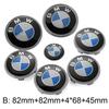 YAMHS1 For BMW New 2025 7pcs Car Front Emblem Rear Badge Wheel Hub Cap Sticker for E46 E90 E60 F10 F11 F20 F30 F34 F01 G20 G21 G31 G38 