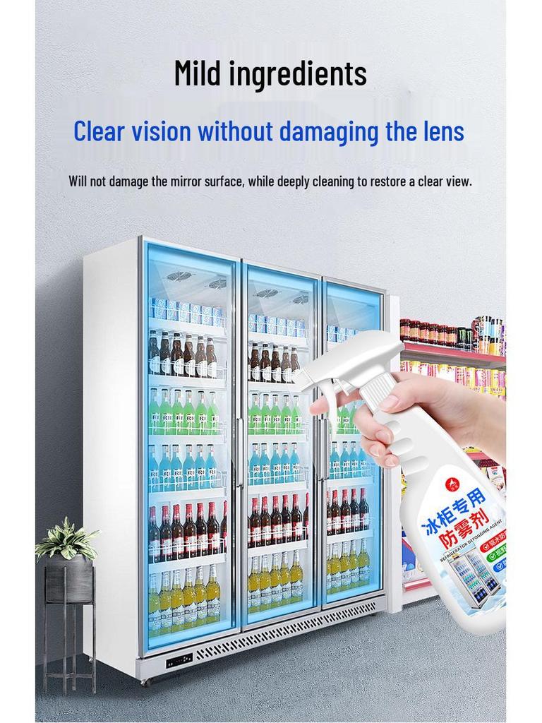 Долговечный антизапотеватель для морозильного стекла - Раствор, не требующий вытирания, для прозрачных витрин и холодильников
