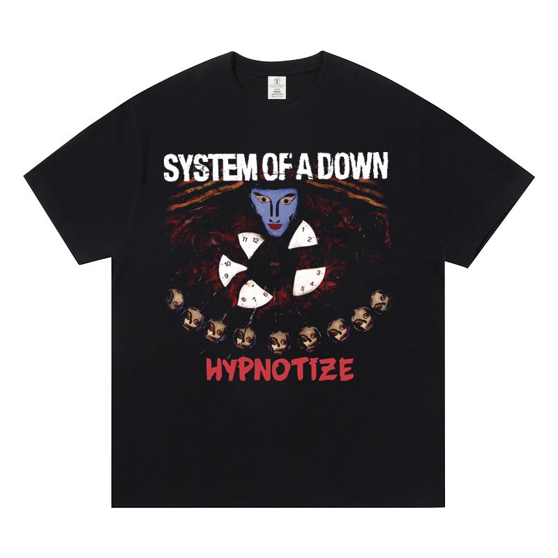 System of a Down Singer Band T Shirt Men Women HipHop Rapper Tee Fashion Short Sleeve Tshirt Summer Oversized Streetwear T-shirt