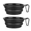 Dog Bowl Pet Collapsible Bowls, 2 Pack for Cats Dogs, Portable Pet Feeding Watering Dish for Walking Parking Traveling with 2 Carabiners