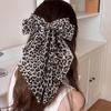 Stylish Princess Hairpin Leopard Pattern New Year Headwear Bunches Clip Elegant Bowknot Hair Clip Photo Props