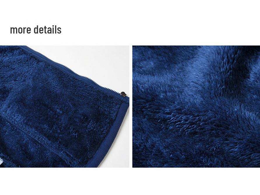 Мужская теплая ветрозащитная флисовая куртка - Толстый флисовый кардиган свободного кроя для осени и зимы.