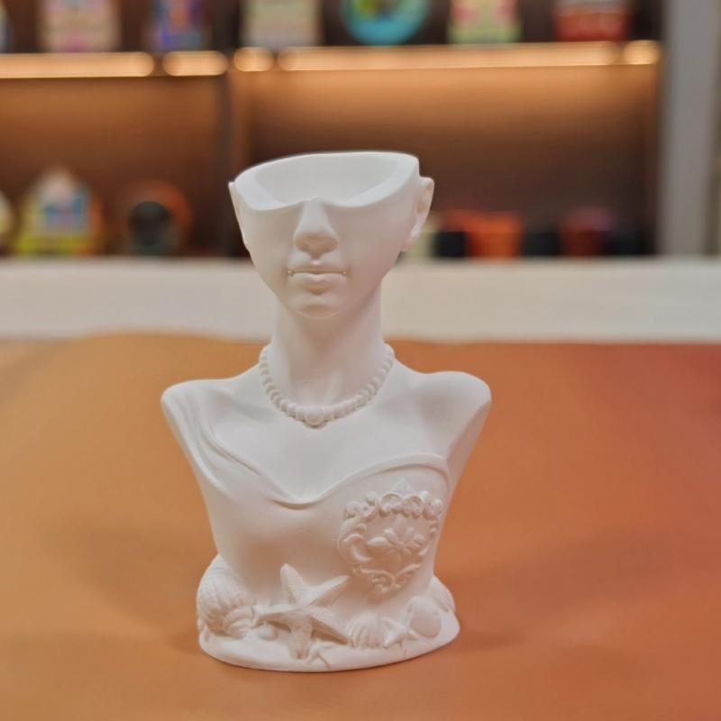 Гибкая силиконовая форма-горшок в форме женской фигуры для Resin Art, литья бетона, цемента и декоративный контейнер для свечей
