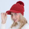 Женская осенне-зимняя плюшевая утолщенная вязаная шапка из синели, мягкая теплая шерстяная шапка
