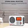 Портативное AM/FM-радио с ЖК-дисплеем, стереорадио, питание от аккумулятора и USB, будильник