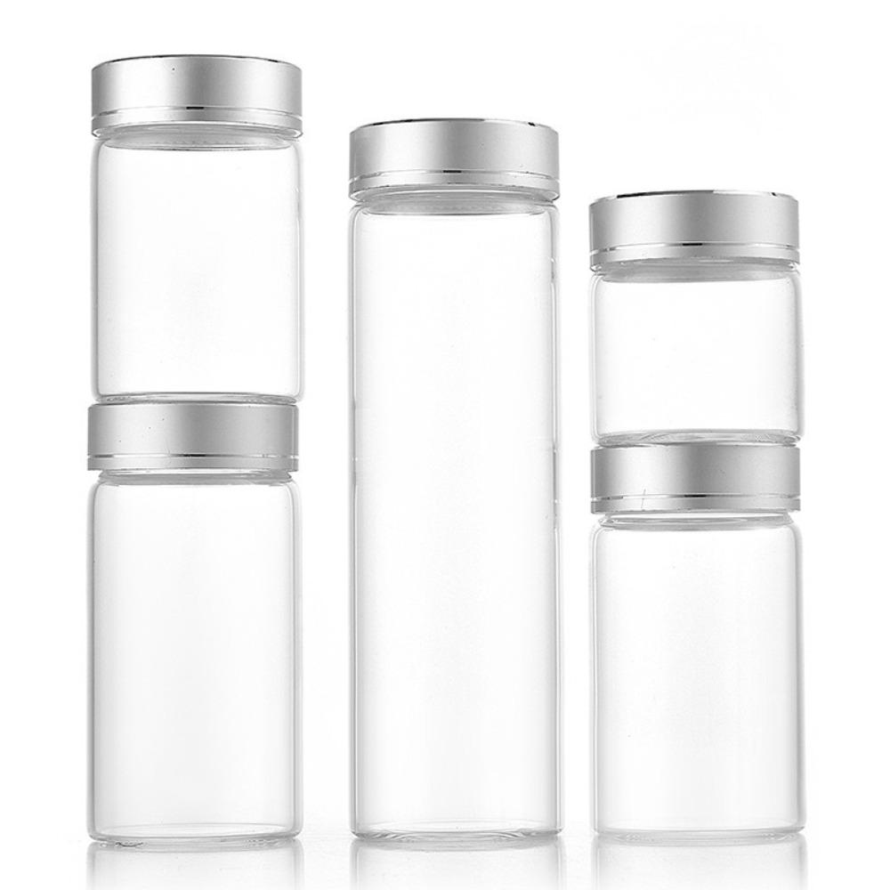 Прозрачная стеклянная бутылка для хранения, мини круглая банка для специй, новая стеклянная герметичная банка