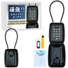 Sac Taske Key Box, Security Box, Key Storage, Anti-Theft, Button-Operated, Password Lock, Outdoor, Waterproof (Black)