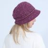 Knitted Hat Women Autumn Winter Mixed Color Fashionable Mom Rabbit Yarn Basin Hat with Thick Velvet Insulation Hats & Caps