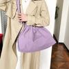 Wrinkled Nylon Cloth Handbag Korean Style Underarm Tote Bag Fashion Drawstring Shoulder Bag  Girls