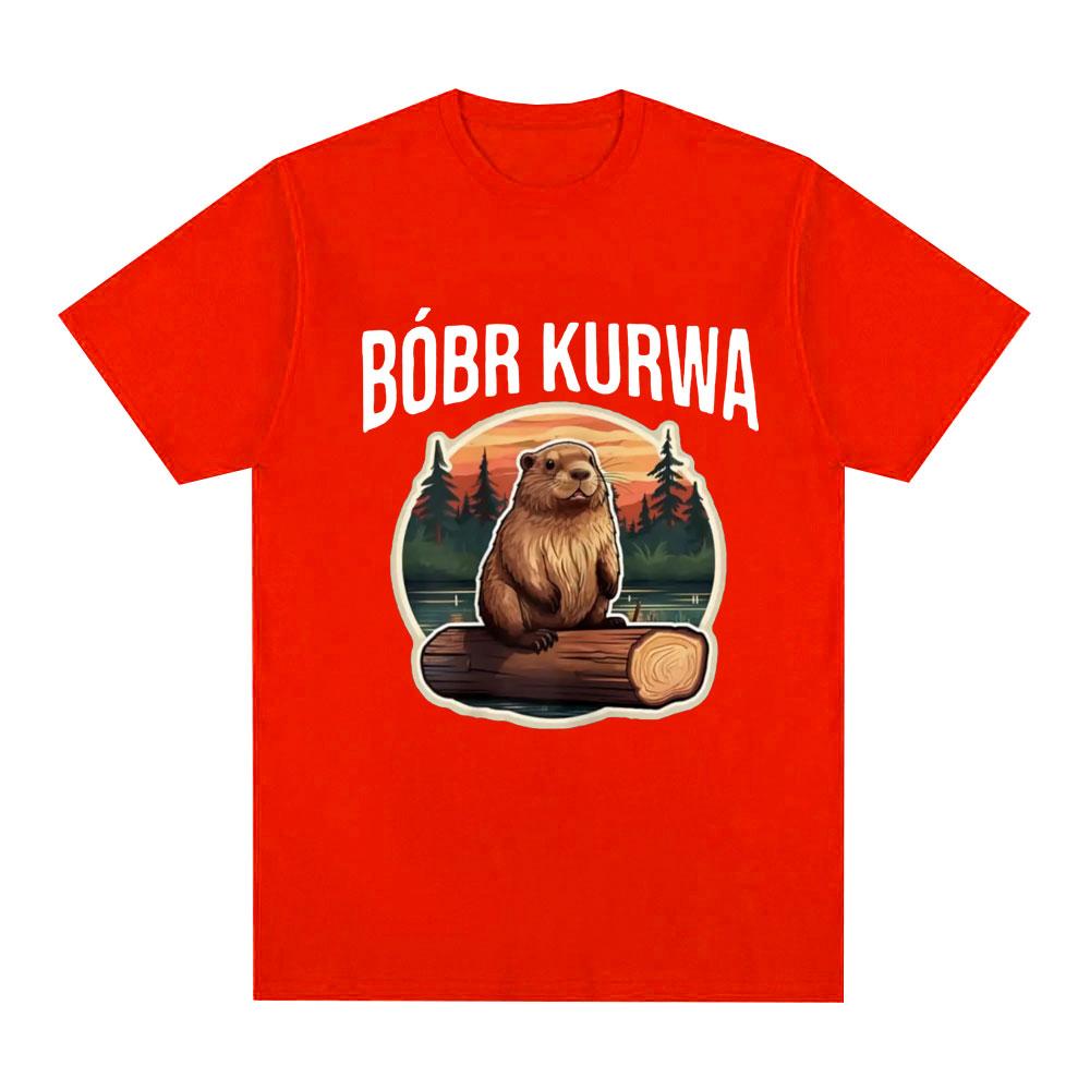 Bober Kurwa Bobr Tshirt Funny Meme Graphic Unisexs Women Fashion Hip Hop Short Sleeve Loose Tshirts Comfort T Shirt
