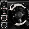 Winter Cartoon Plush Car Steering Wheel Cover Warm Universal Seasons Non-Slip Accessories Cute Four Decoration Car NEW