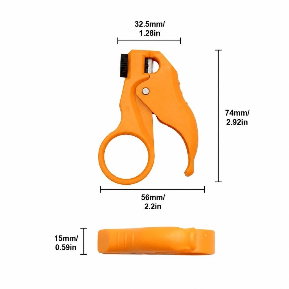 Ring Finger Grip Mini Wire Stripper One-Handed Cable Stripper for Cat5e-Cat8 Network Cable