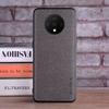 Текстильный кожаный чехол для Oneplus 7T, мягкий ТПУ с задней крышкой из твердого поликарбоната, дизайн с защитой камеры