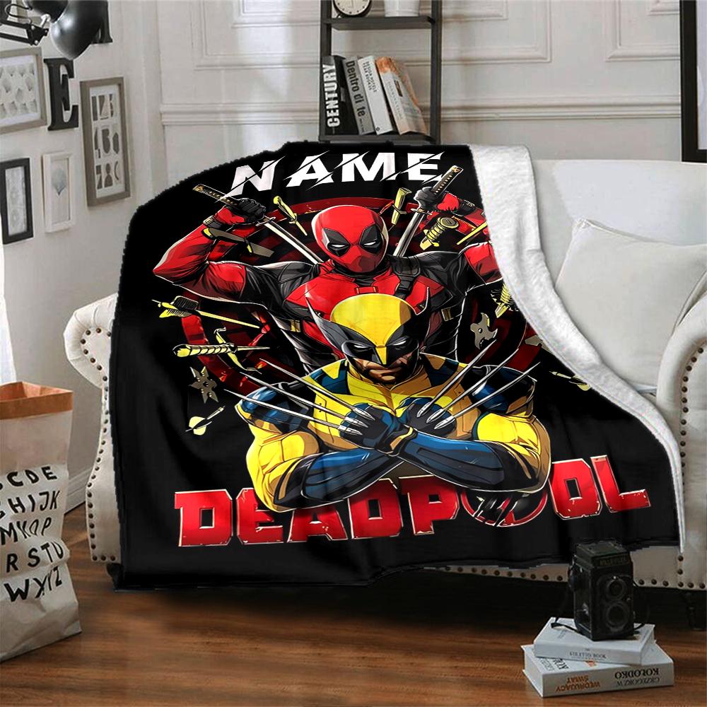 Custom Name "Spider-Man: City Hero" blanket for Couch & Bed, Plush Cozy Fuzzy Blanket Super Soft & Warm Blankets for Fall and Winter. 0908170