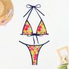2025 Women's Print Lace-up Three-point Bikini Swimsuit for Beach & Hot Springs