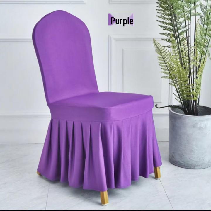 Утолщенная Эластичная Плиссированная Юбка Чехол на Стул для Свадеб и Конференций