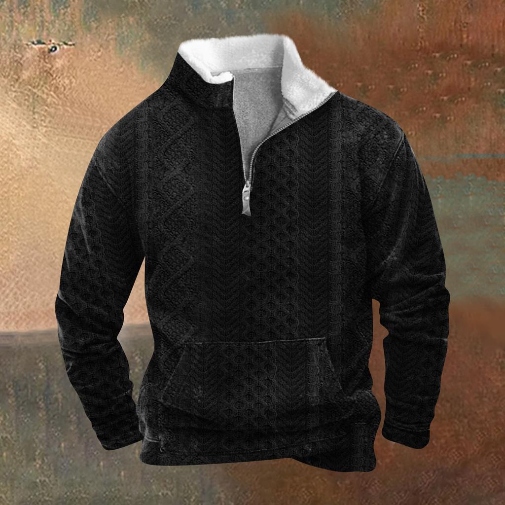 Spring And Autumn Men's Standing Collar Sweatshirt Is Outdoor Casual Sweaters Tops