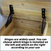 80 Degree Bench Seat Hinge Foldable Lifting Bracket Heavy Duty Black Spring Hinges Widely Used in Toy Box Chest, Piano Stool