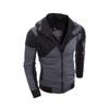 Men's Color Block Double Zipper Slim Fit Hoodie