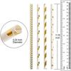 Paper Straws For Drinking, Disposable Biodegradable Cocktail Straws, Perfect For Birthday, Party Supplies , Baby Shower(gold, 100pcs/pack)