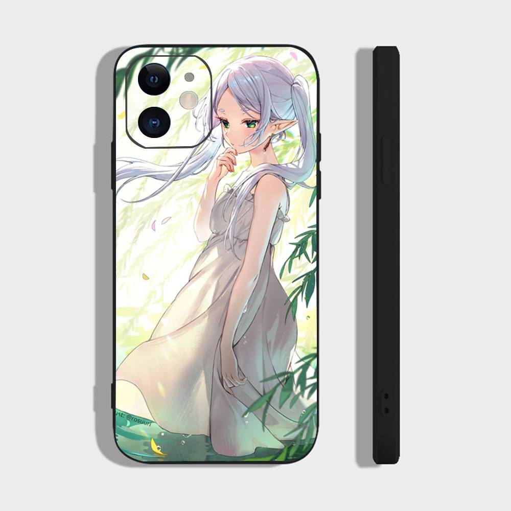 Чехол для телефона Frieren Animation F-Frieren Beyond Journeys End Для iPhone 17 Air 16 15 14 13 Pro Max 11 12 Черный Силиконовый Чехол