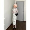 Summer White Polka Dot Dress Femininity Beautiful Long Dress Spring Fashion Wear Elegant New Dress