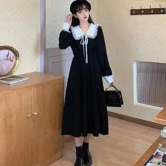 Шикарное осенне-зимнее приталенное французское платье феи для женщин 2023