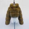 Женское пальто с капюшоном из искусственного меха лисы S-6XL - европейский и американский стиль для осени/зимы