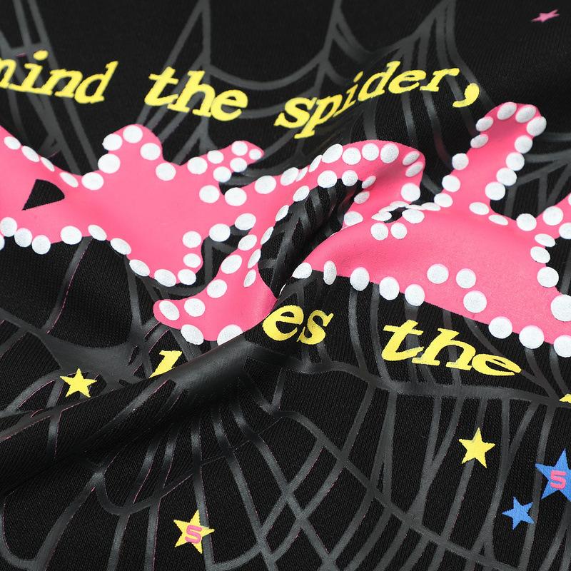 2025 Новая мода принт буквы паутина принт толстовка хип-хоп плюс размер свободный свитер с капюшоном повседневные брюки спортивный костюм