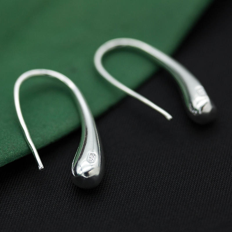 Simple Silver Colorzinc Alloy Women Hook Earrings Elegant Waterdrop Dangle Earrings for Wedding Jewelry
