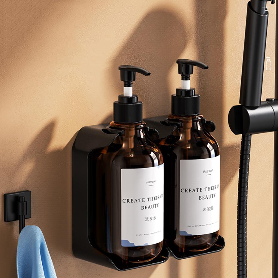 Настенный дозатор мыла, многоразовый держатель для шампуня, кондиционера, геля для душа, настенный держатель для душа