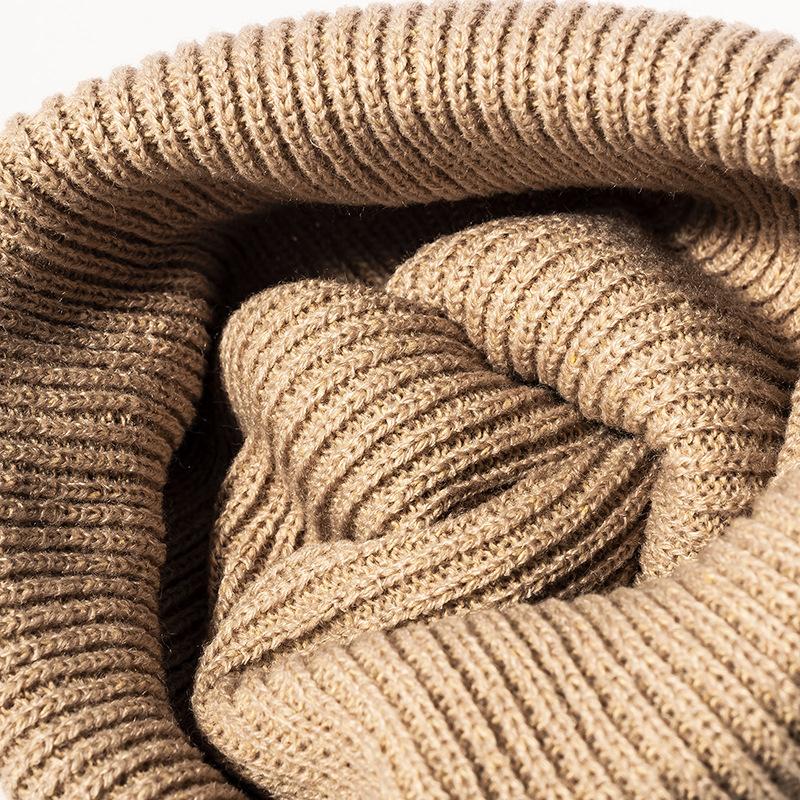 Европейский и американский стиль Мужская и женская мода осень-зима теплая шапка унисекс однотонная вязаная шерстяная защита ушей термошапка