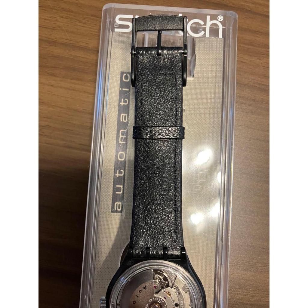 Б/у Редкий рабочий предмет Часы Swatch автоматические AUTOMATIC BLACK MOTION автоподзавод винтаж