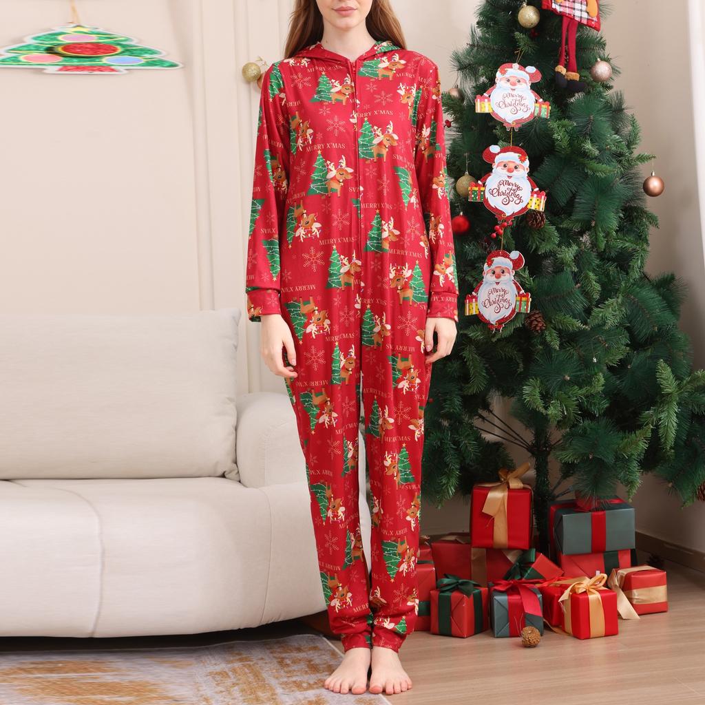 Рождественский комплект для всей семьи «родитель-ребенок», домашняя одежда, пижамы, все в одном