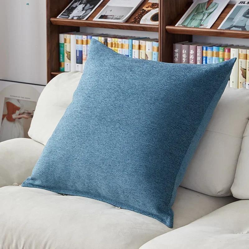 60x60/80X80CM Soft Chenille Large Square Pillow Cover Sofa Cushion Living Room Back Bedside Cushions Case Protector Solid Color