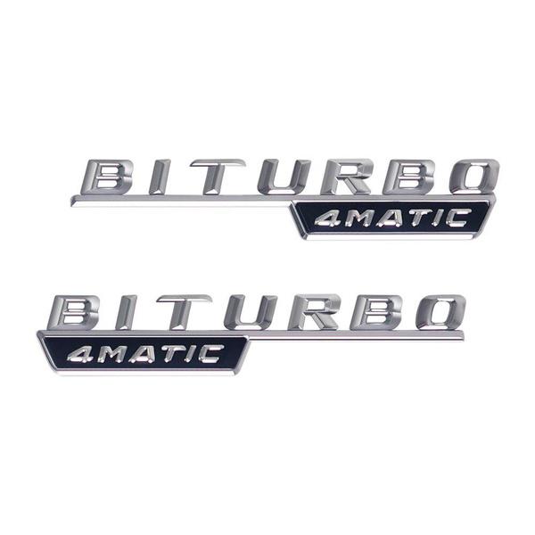 BITURBO 4Matic Автомобильная наклейка на бампер 2 шт. для cla, clk, gla glc gle gt, gls, gl, cls, slc, slk, sls, w204, car style