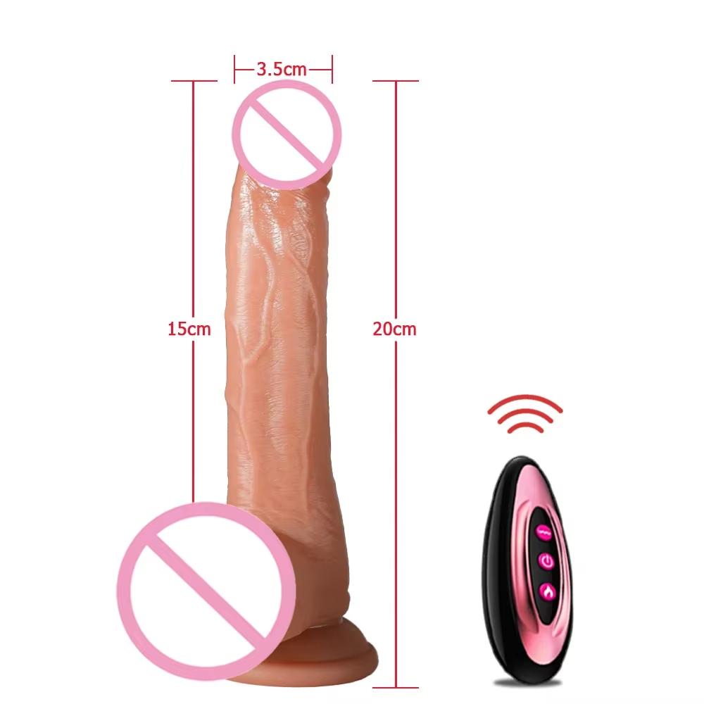 Realistic Dildo Vibrator Telescopic Female APP Remotely Controlled Heating Big Penis Massager Masturbator Adult Sex Toys Women