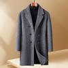 FAPAI Men's Double-Breasted Wool Blend Overcoat