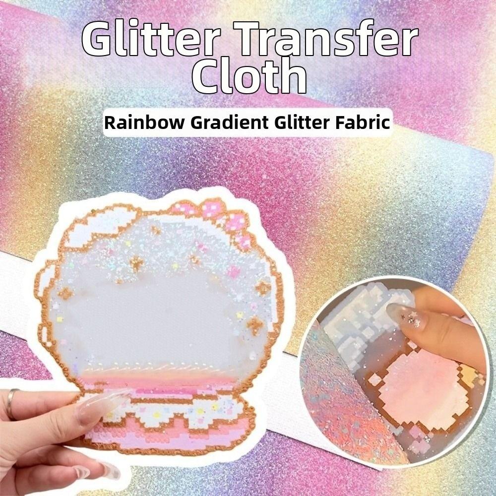 5/10Pcs Non Stick Rainbow Glitter Baking Cloth Heat Resistant Ironing Sheets Handmade Hobby