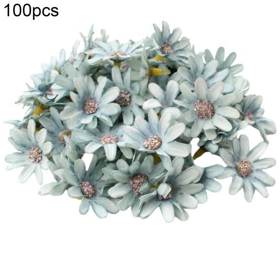 100 шт./пакет, искусственная голова цветка, без полива, антивозрастная, устойчивая к атмосферным воздействиям, прочная, красивая гирлянда, искусственный цветок, свадебный декор