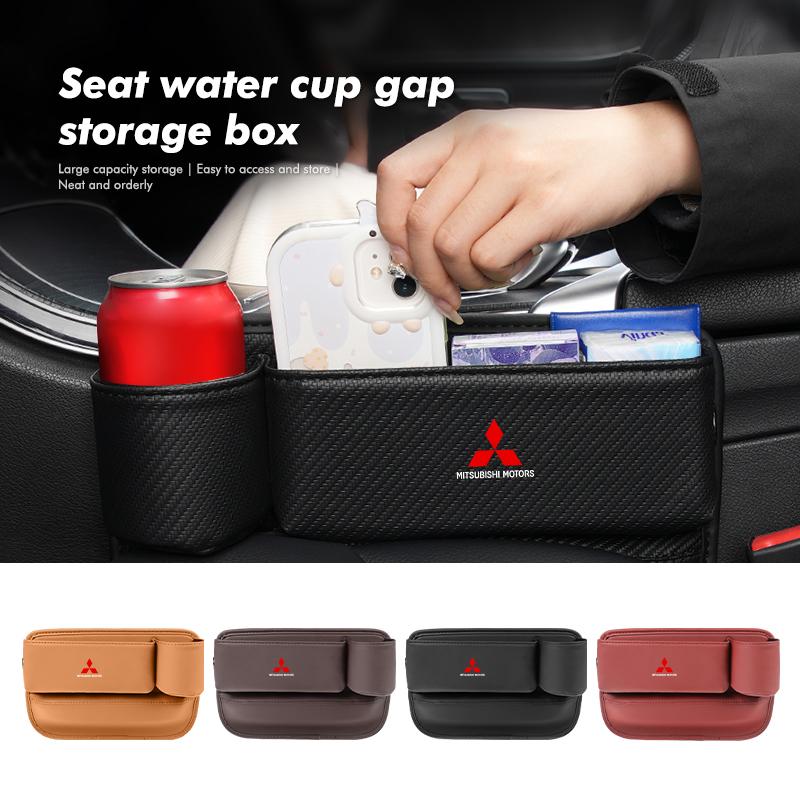 cxdjmy1 For Mitsubishi Car Seat Gap Water Cup Phone Keys Organizer Storage Holder Outlander Pajero Sport Lancer EX ASX L200 Eclipse