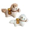 Lucky Ingot Horse Keychain Plush Pony Toy Chinese Zodiac Year of The Horse Mascot Cute Car Bag Decoration