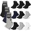 UMBRO Men' Quarter Socks 9 Pairs Cotton Ankle Mix Colors 43/46