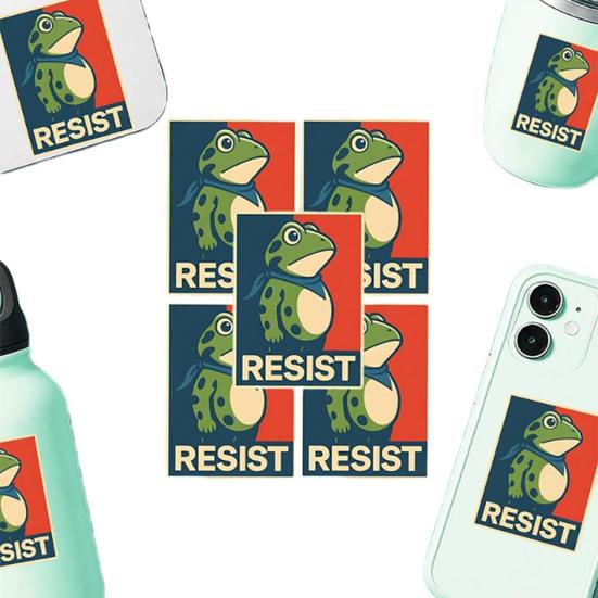 1/5/10/20/50/100Pcs Resist Frog Sticker Waterproof PVC Frog Meme Sticker Cell Phone Laptop Computer Helmet
