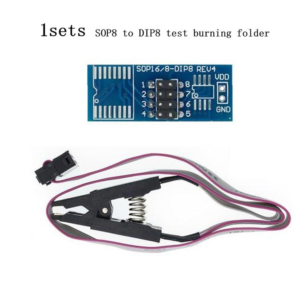 1 комплект CH341A SOP8 - DIP8 тестовый прожиг Cclip для адаптера микросхемы SOIC8 SOP8